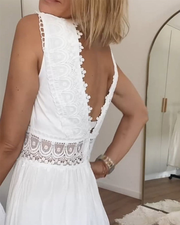 Circe – Abito boho con scollo a V