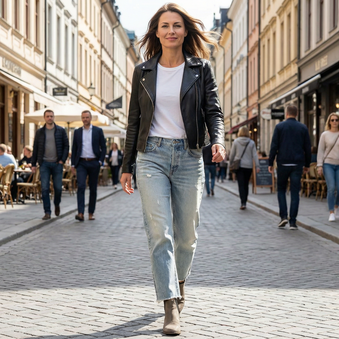 Danice | Jeans a gamba dritta dal taglio corto