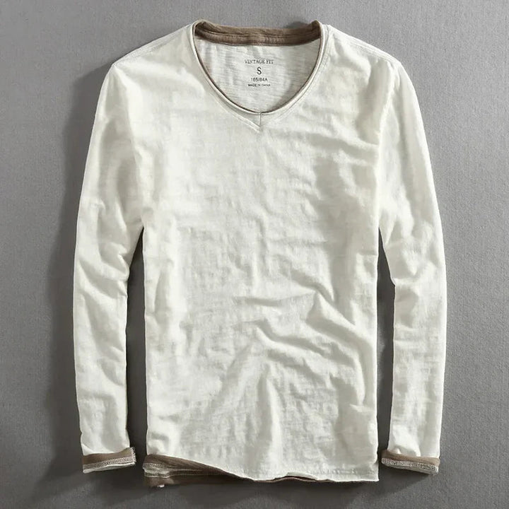 LAURENT MONACO | CAMICIA A MANICHE LUNGHE IN COTONE