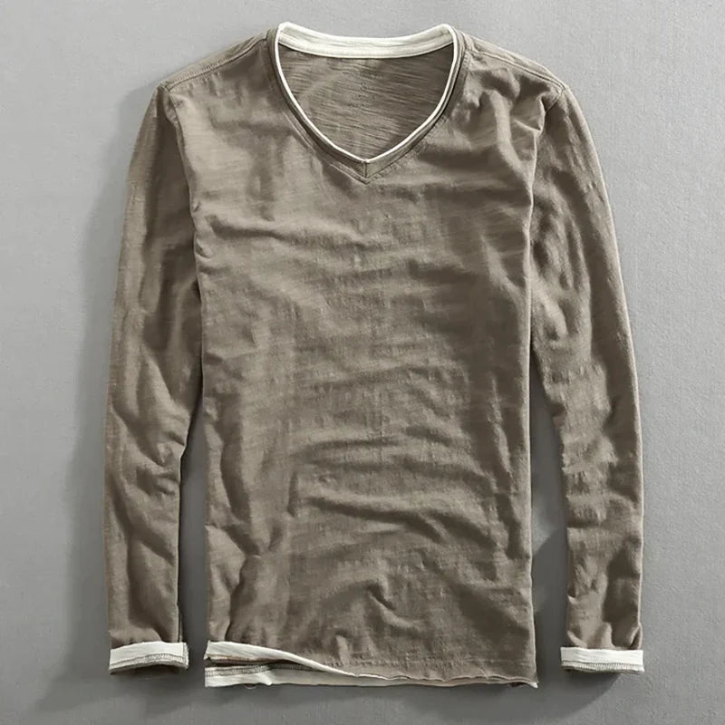 LAURENT MONACO | CAMICIA A MANICHE LUNGHE IN COTONE