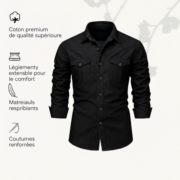 Enzo | Camicia in denim di cotone