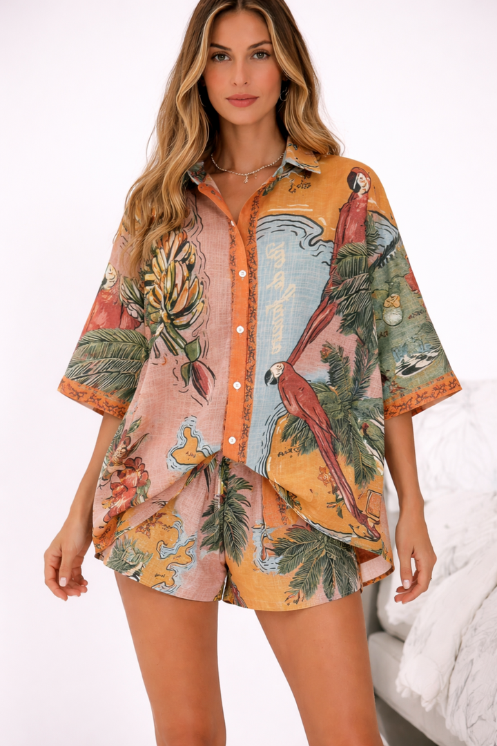 Conjunto de Camiseta y Pantalones Cortos Sunset Paradise