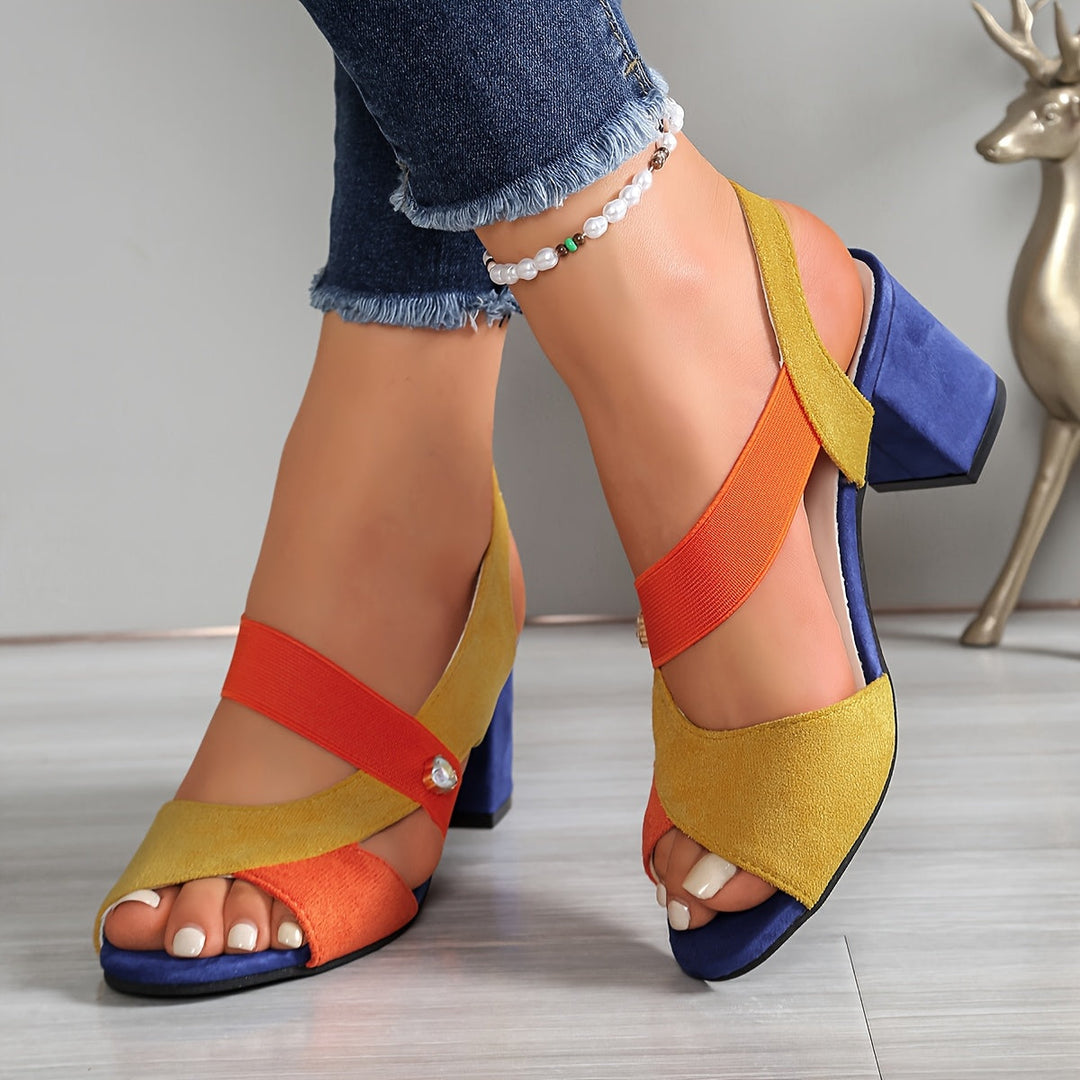 Bella — Sandali Comfort a Tacco con Plantare Anatomico