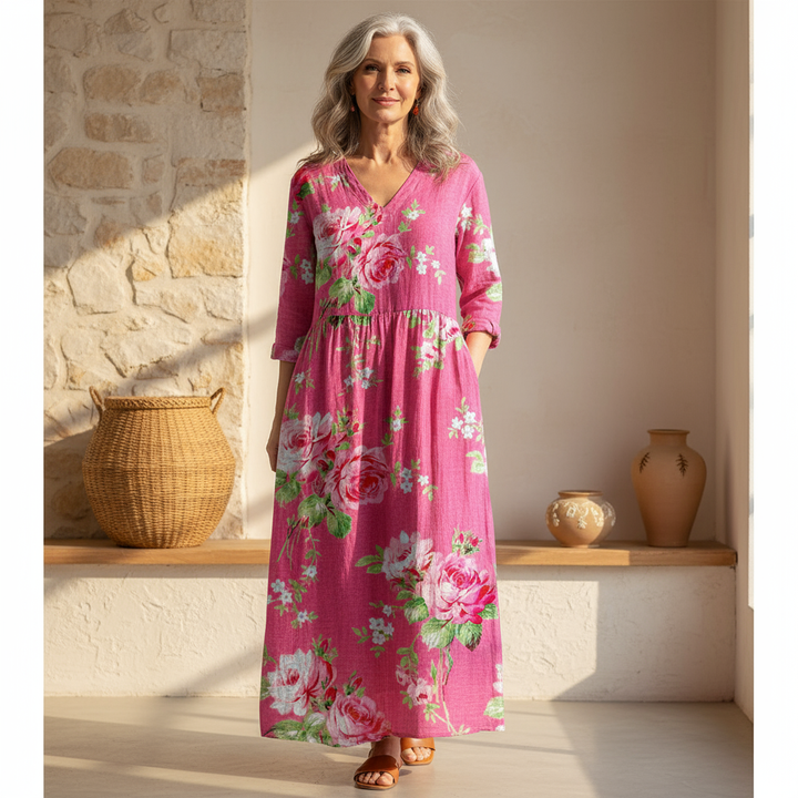 Rosalia – Abito boho floreale deciso