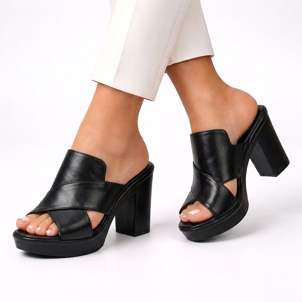 Darcy — Mules con Tacco a Blocco e Plateau