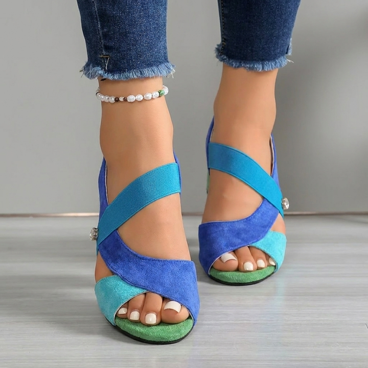 Bella — Sandali Comfort a Tacco con Plantare Anatomico