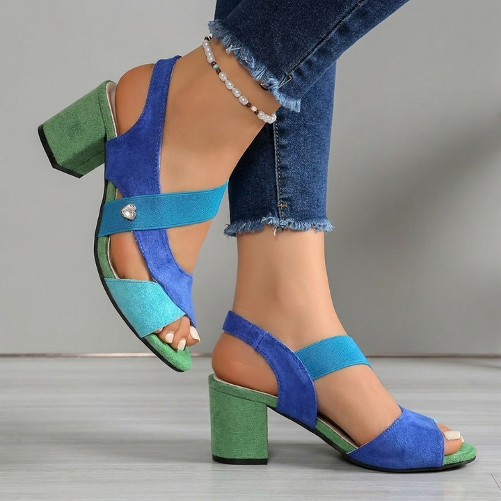 Bella — Sandali Comfort a Tacco con Plantare Anatomico