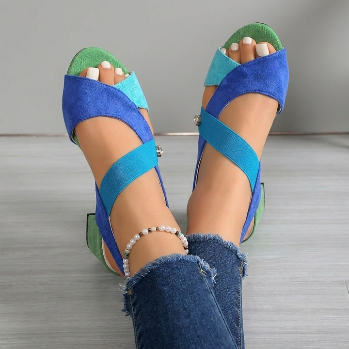 Bella — Sandali Comfort a Tacco con Plantare Anatomico