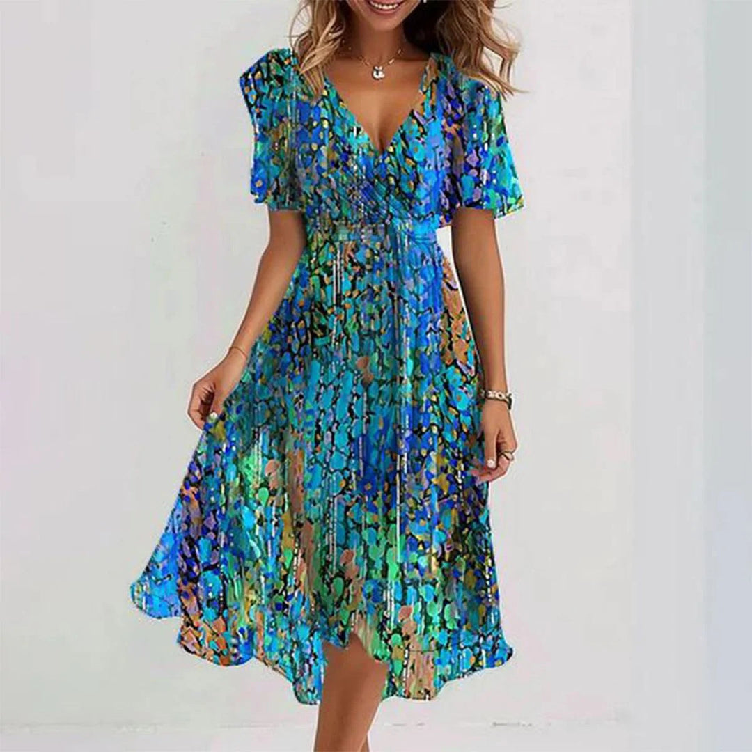 Jolene | Abito in chiffon con scollo a V