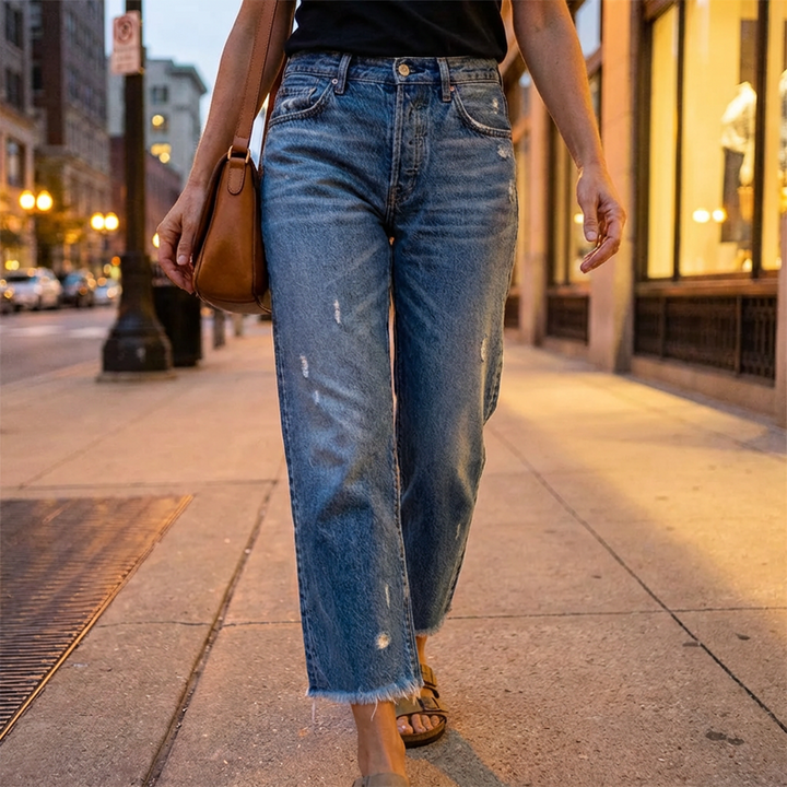 Danice | Jeans a gamba dritta dal taglio corto