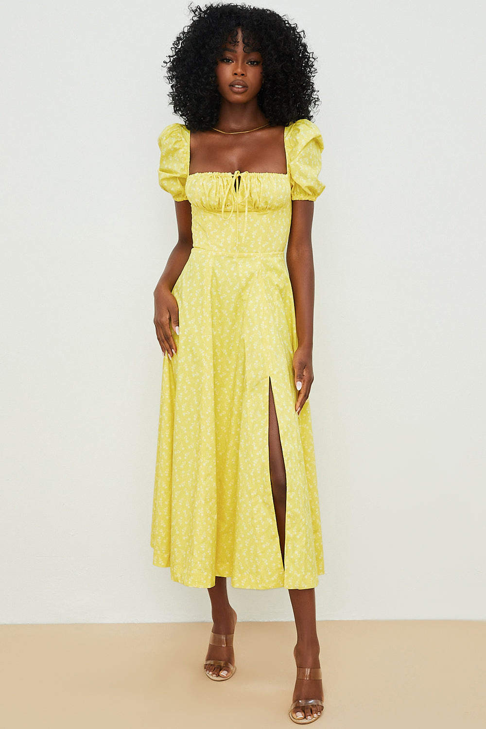 Arianna – Abito boho con maniche a sbuffo